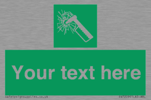 SV7209: Custom sign safe condition emergency hammer