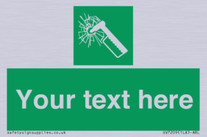 SV7209: Custom sign safe condition emergency hammer