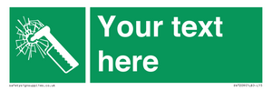 SV7209: Custom sign safe condition emergency hammer