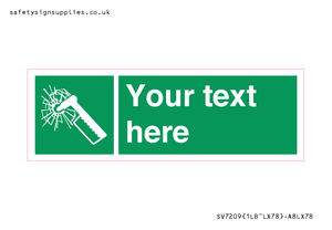 SV7209: Custom sign safe condition emergency hammer