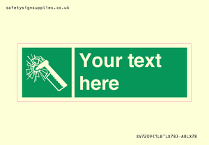 SV7209: Custom sign safe condition emergency hammer