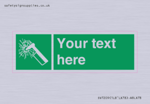 SV7209: Custom sign safe condition emergency hammer