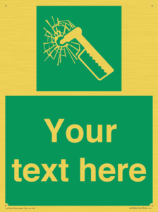 SV7209: Custom sign safe condition emergency hammer