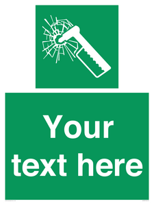 SV7209: Custom sign safe condition emergency hammer
