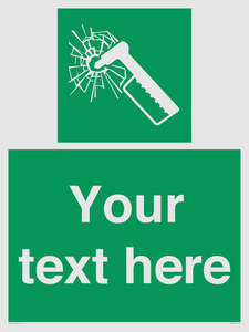 SV7209: Custom sign safe condition emergency hammer