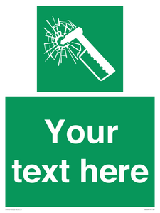 SV7209: Custom sign safe condition emergency hammer