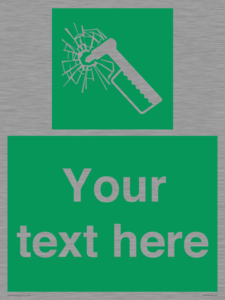 SV7209: Custom sign safe condition emergency hammer
