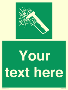 SV7209: Custom sign safe condition emergency hammer