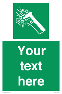 SV7209: Custom sign safe condition emergency hammer