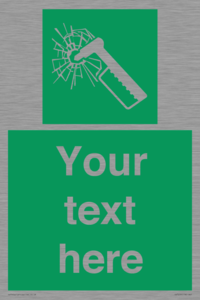 SV7209: Custom sign safe condition emergency hammer