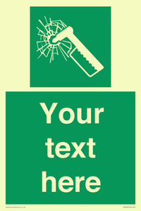 SV7209: Custom sign safe condition emergency hammer