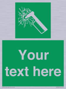 SV7209: Custom sign safe condition emergency hammer