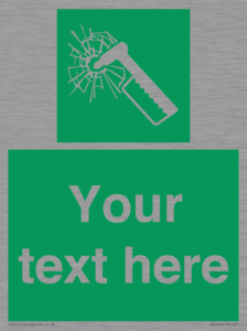 SV7209: Custom sign safe condition emergency hammer