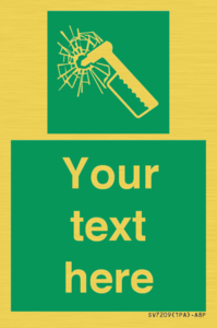 SV7209: Custom sign safe condition emergency hammer