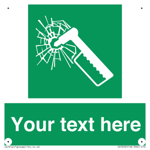 SV7209: Custom sign safe condition emergency hammer
