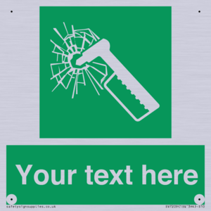 SV7209: Custom sign safe condition emergency hammer