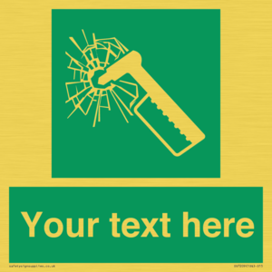 SV7209: Custom sign safe condition emergency hammer