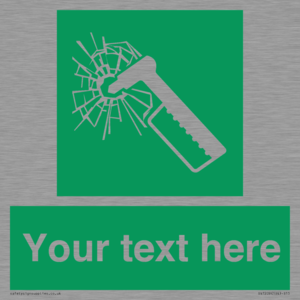 SV7209: Custom sign safe condition emergency hammer