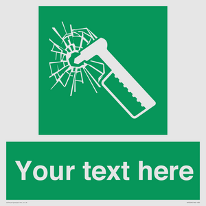 SV7209: Custom sign safe condition emergency hammer