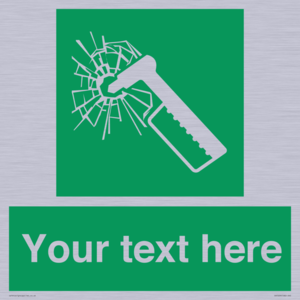 SV7209: Custom sign safe condition emergency hammer