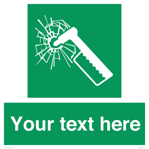 SV7209: Custom sign safe condition emergency hammer