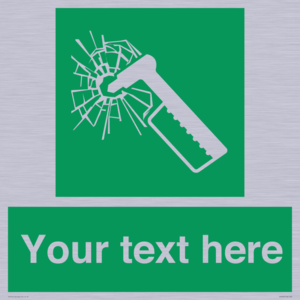 SV7209: Custom sign safe condition emergency hammer