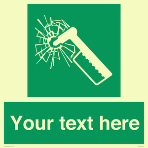 SV7209: Custom sign safe condition emergency hammer