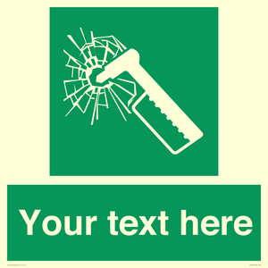 SV7209: Custom sign safe condition emergency hammer