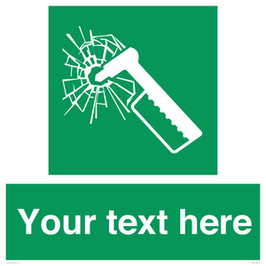 SV7209: Custom sign safe condition emergency hammer
