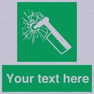 SV7209: Custom sign safe condition emergency hammer