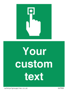 Exit Call Point Signs SV7308: Custom Safe Condition Emergency call point – Viking Signs