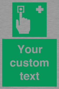 Call Dispatch First Sign SV7309: Custom Safe Condition First aid call point – Viking Signs