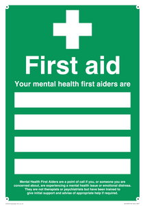 SX14933: Mental Health First Aider Sign