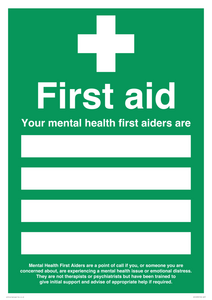 SX14933: Mental Health First Aider Sign