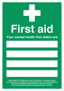 SX14933: Mental Health First Aider Sign