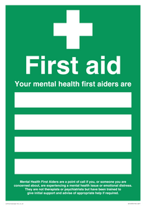 SX14933: Mental Health First Aider Sign