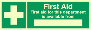 SX462: first aid for this department is available from