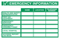SX470: Emergency information table