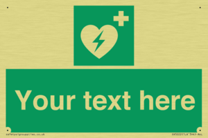 SX5222: Custom Defibrillator Sign