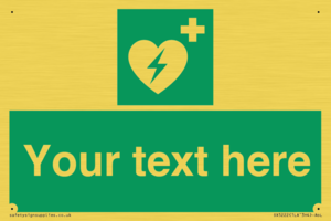 SX5222: Custom Defibrillator Sign