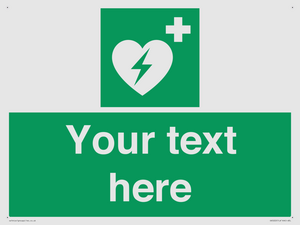 SX5222: Custom Defibrillator Sign