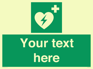 SX5222: Custom Defibrillator Sign