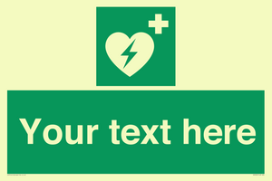 SX5222: Custom Defibrillator Sign