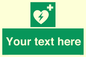 SX5222: Custom Defibrillator Sign