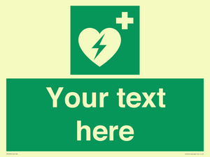 SX5222: Custom Defibrillator Sign