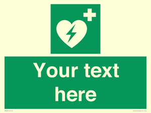 SX5222: Custom Defibrillator Sign