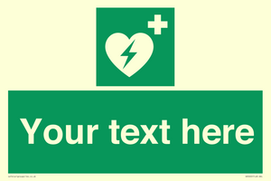 SX5222: Custom Defibrillator Sign