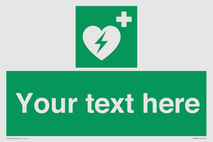 SX5222: Custom Defibrillator Sign