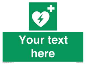 SX5222: Custom Defibrillator Sign