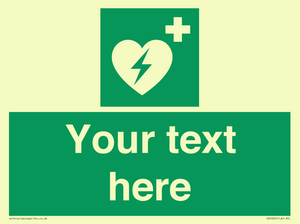 SX5222: Custom Defibrillator Sign